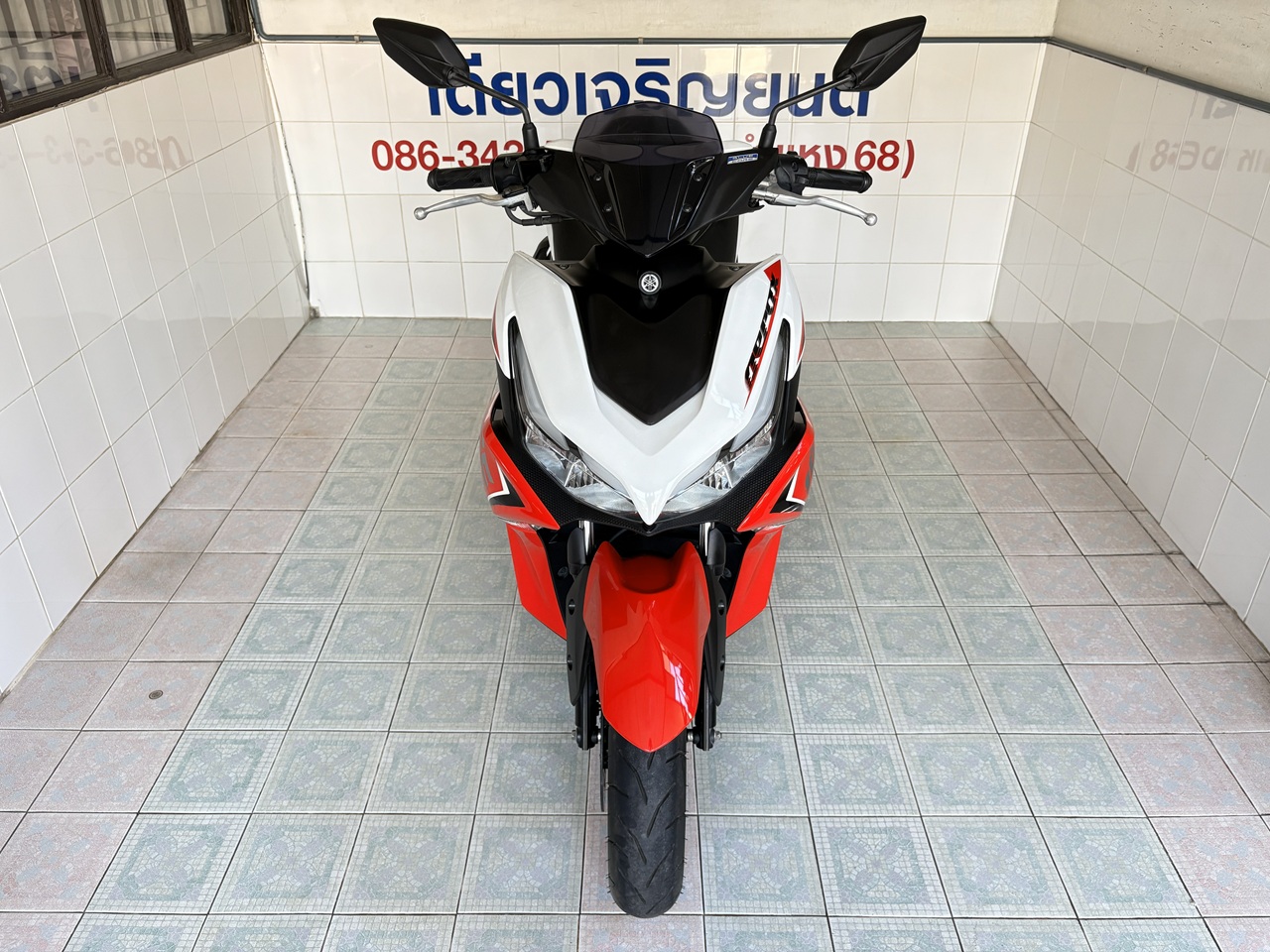Yamaha Aerox Connected ขาว-แดง2 (1)
