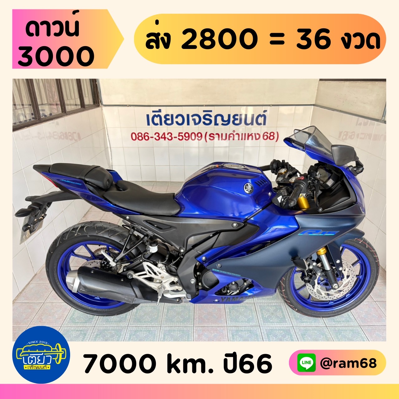 Yamaha R15 Connected น้ำเงิน3
