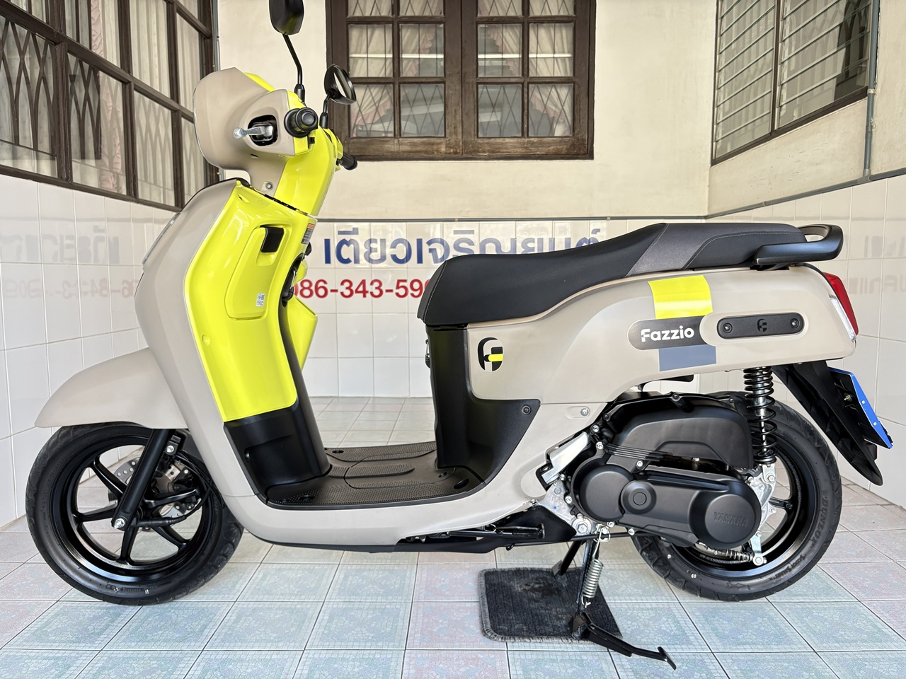 Yamaha Fazzio Keyless น้ำตาล-เหลือง2 (3)