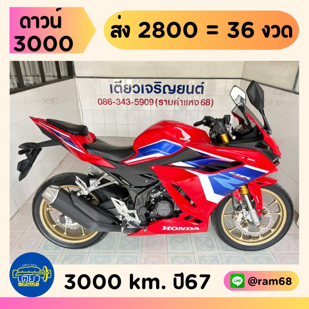 Honda CBR150 ABS วิ่ง 3000 โล ปี67