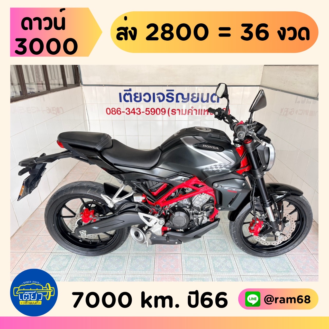 Honda CB150 ABS วิ่ง 7000 โล ปี66