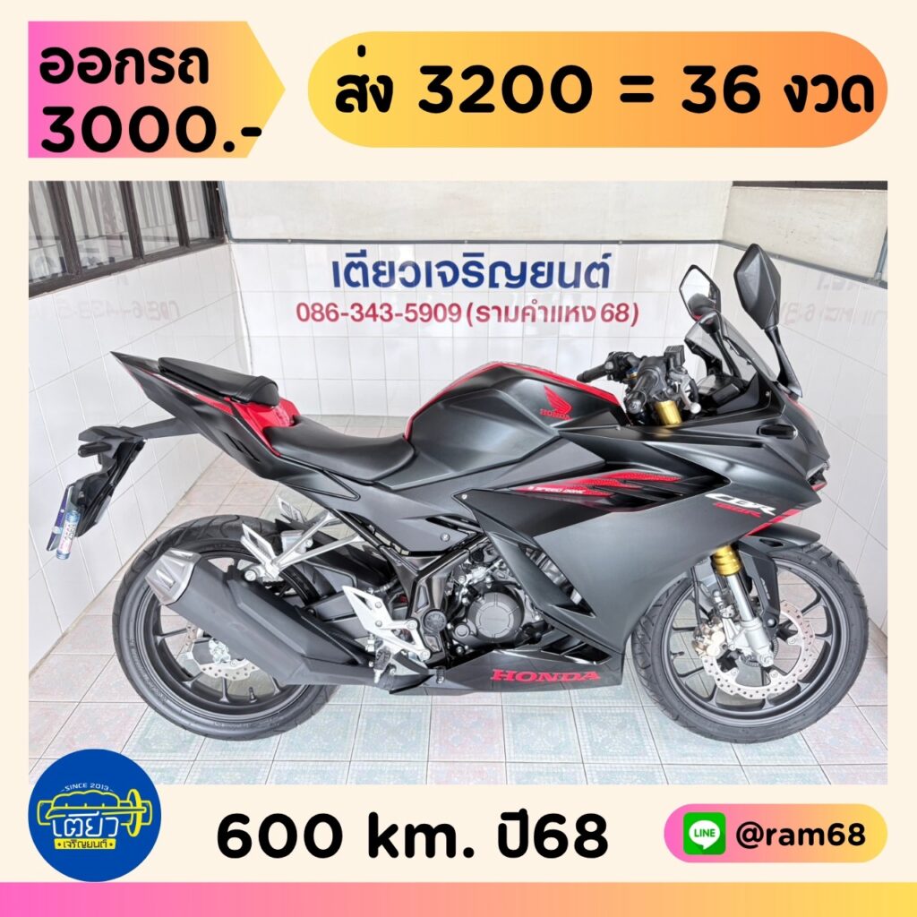 Honda CBR150 ABS วิ่ง 600 โล ปี68